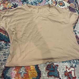Lululemon tan crop top size 2